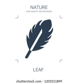 leaf icon. high quality filled leaf icon on white background. from nature collection flat trendy vector leaf symbol. use for web and mobile