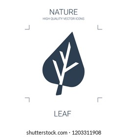 leaf icon. high quality filled leaf icon on white background. from nature collection flat trendy vector leaf symbol. use for web and mobile