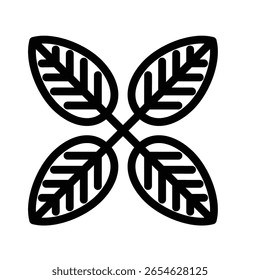 Leaf icon illustration design template