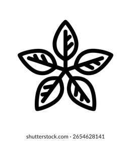 Modelo de design de ilustração de ícone folha