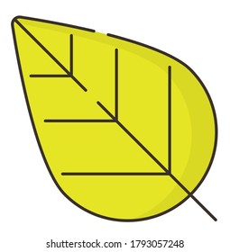 Leaf icon illustration flat design