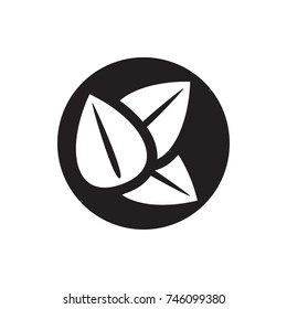 leaf icon illustration isolated vector