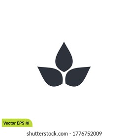 leaf icon illustration symbol simple design element logo template