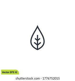 leaf icon illustration symbol simple design element logo template