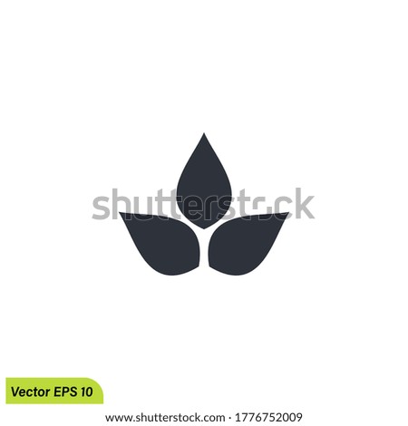leaf icon illustration symbol simple design element logo template