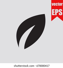 Leaf icon infographic isolated on grey background.Vector illustration.