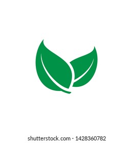 Leaf icon isolated on white background. Leaf icon simple sign.
