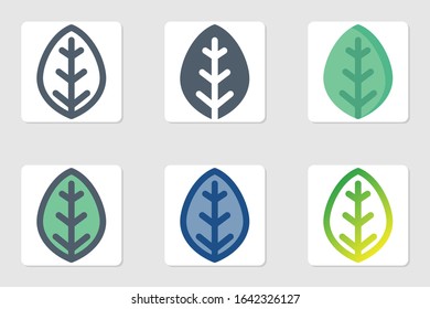 leaf icon in isolated on white background. for your web site design, logo, app, UI. Vector graphics illustration and editable stroke. EPS 10.