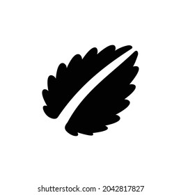 Icono de hoja aislado en fondo blanco