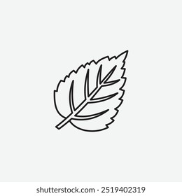Leaf icon isolated on white background