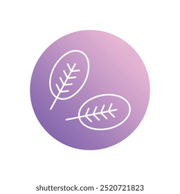 Leaf icon isolated on a white background. Vector illustration.