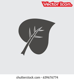 Leaf icon isolated sign symbol and flat style for app, web and digital design. Vector illustration.
