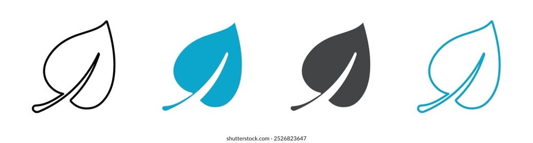 leaf icon isolated vector illustration