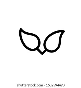 Leaf icon. Line design template