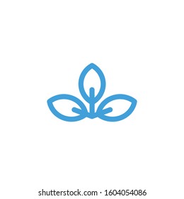 Leaf icon. Line design template