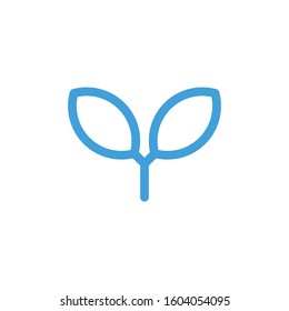 Leaf icon. Line design template