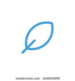 Leaf icon. Line design template