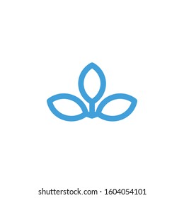 Leaf icon. Line design template