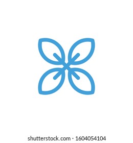 Leaf icon. Line design template