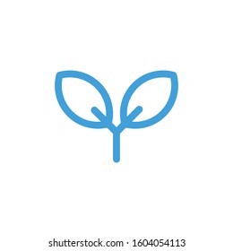 Leaf icon. Line design template