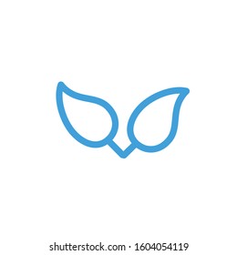 Leaf icon. Line design template