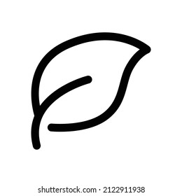 Leaf icon. line icon style. suitable for ecology symbol. simple design editable. Design template vector