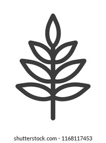 Leaf Icon Lines. Vector