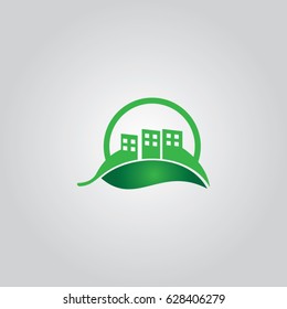 leaf icon logo building