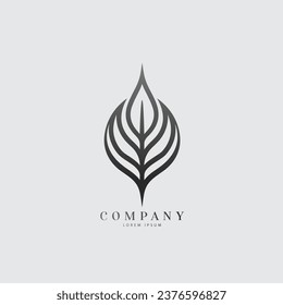Diseño del logotipo de Icono de hoja. Resumen del concepto de diseño del logo de la hoja de negocios.