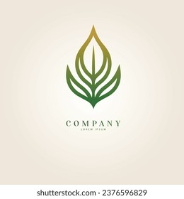 Leaf Icon logo design. Abstract business leaf logo design concept.