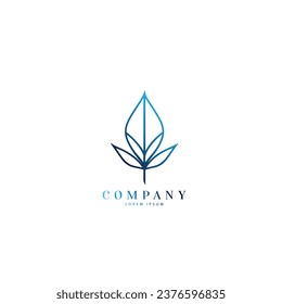 Leaf Icon logo design. Abstract business leaf logo design concept.