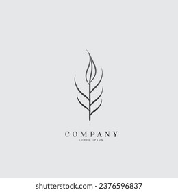Leaf Icon logo design. Abstract business leaf logo design concept.