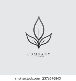 Diseño del logotipo de Icono de hoja. Resumen del concepto de diseño del logo de la hoja de negocios.