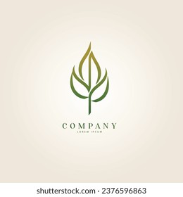 Leaf Icon logo design. Abstract business leaf logo design concept.