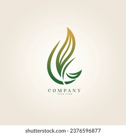 Leaf Icon logo design. Abstract business leaf logo design concept.