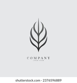 Diseño del logotipo de Icono de hoja. Resumen del concepto de diseño del logo de la hoja de negocios.