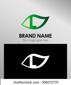 Leaf icon Logo Design Concepts. Letter L
