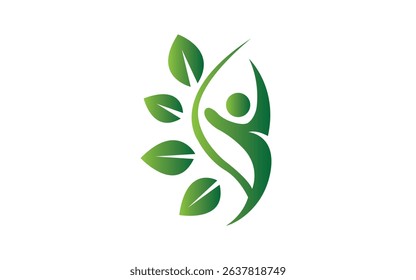 Leaf icon logo design Eco logo design template vector