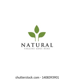 Leaf icon logo design inspiration vector template