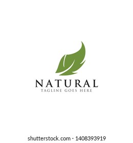 Leaf icon logo design inspiration vector template
