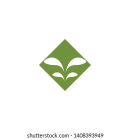 Leaf icon logo design inspiration vector template