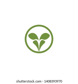 Leaf icon logo design inspiration vector template