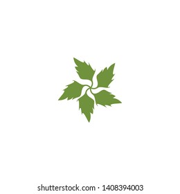 Leaf icon logo design inspiration vector template