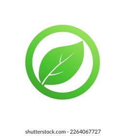 diseño de logotipo de icono de hoja, moderno