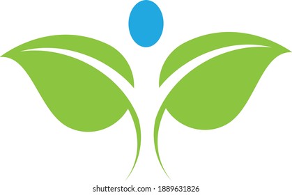 Leaf Icon Logo Design Template 