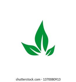 Leaf icon logo design vector template