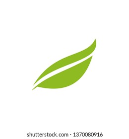 Leaf icon logo design vector template