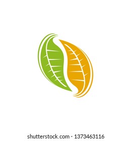 Leaf icon logo design vector template
