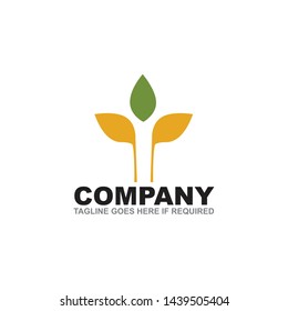 Leaf icon logo design vector template