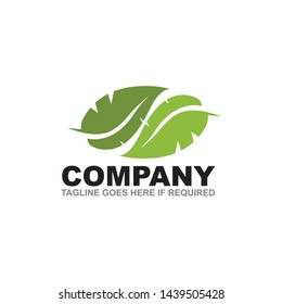 Leaf icon logo design vector template